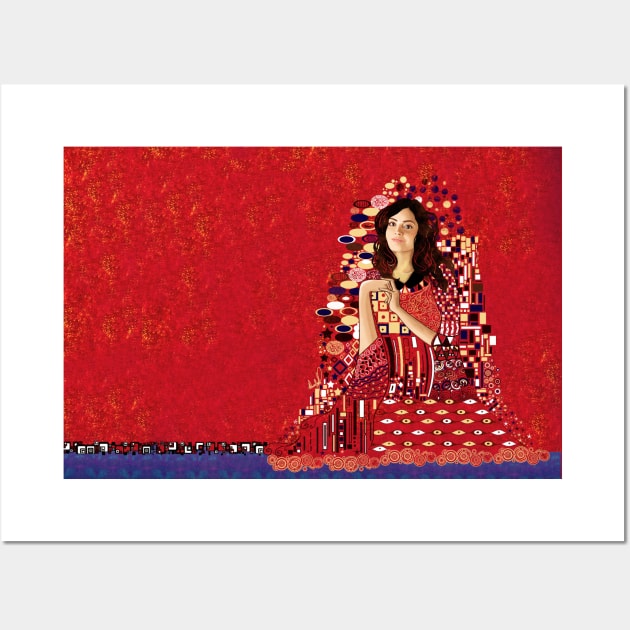 Portrait of Clara Oswin-Oswald a la Klimt Wall Art by NanaLeonti